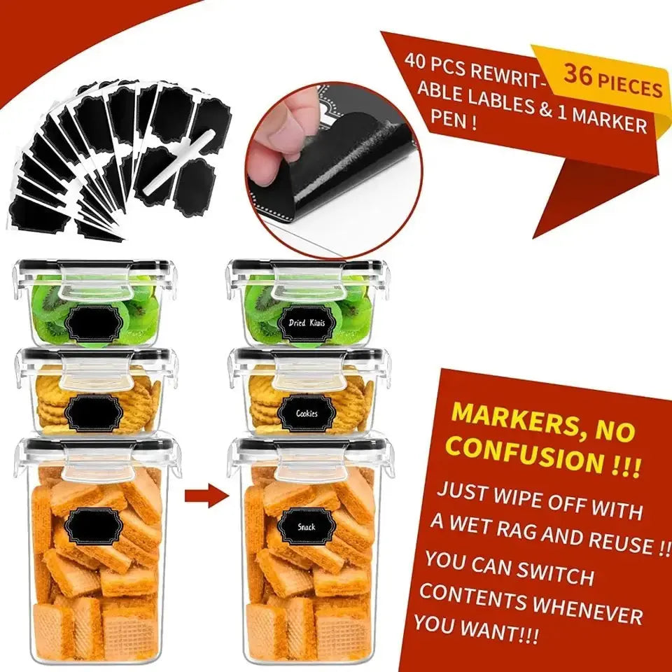 Airtight Organizing Containers 36pcs 